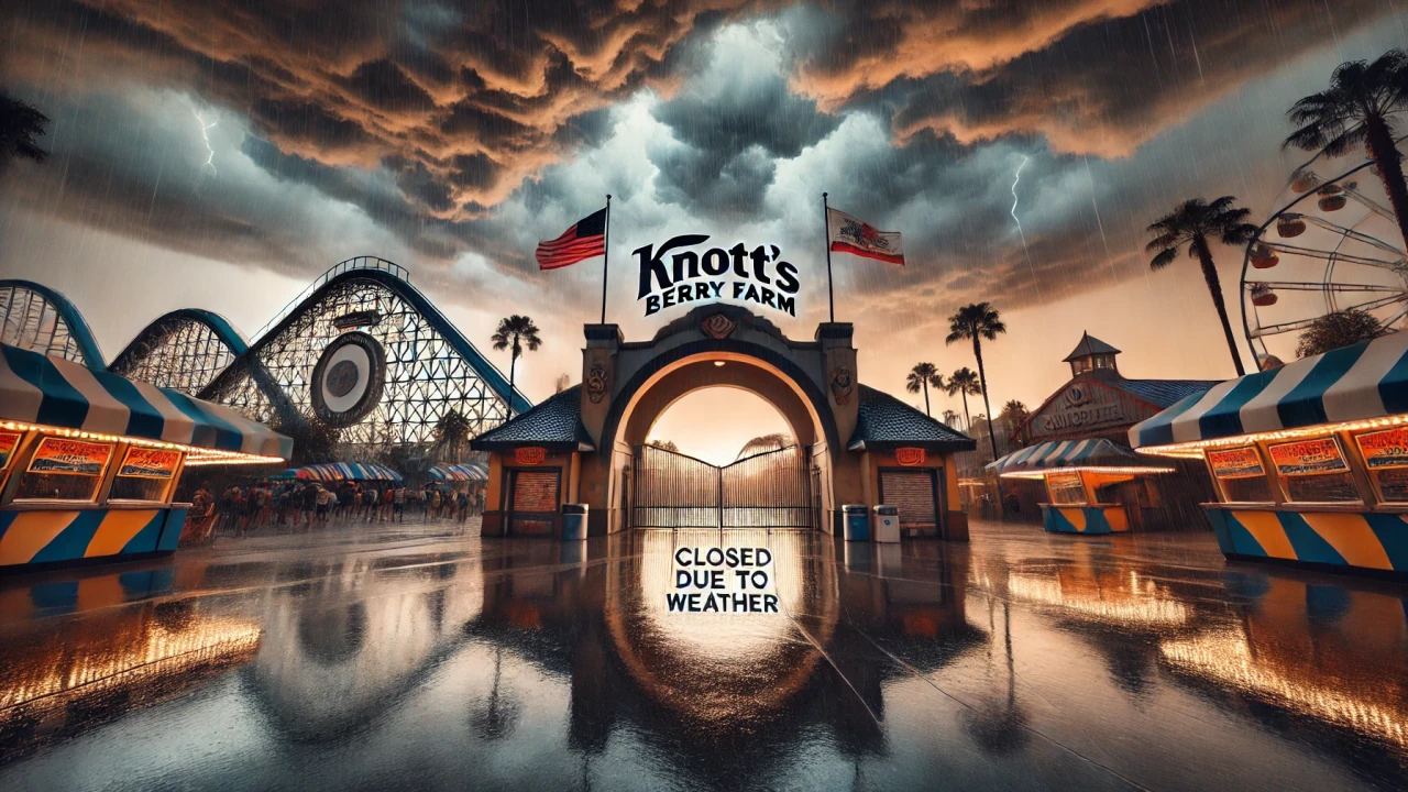 Güney Kaliforniya'yı Vuran Fırtına: Knott’s Berry Farm Geçici Olarak Kapandı!