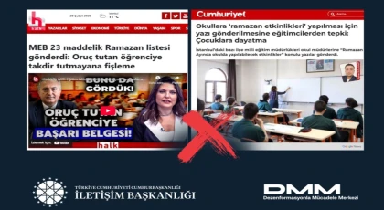 ’Oruç tutmayan öğrenciler fişleniyor’ haberleri manipülatif